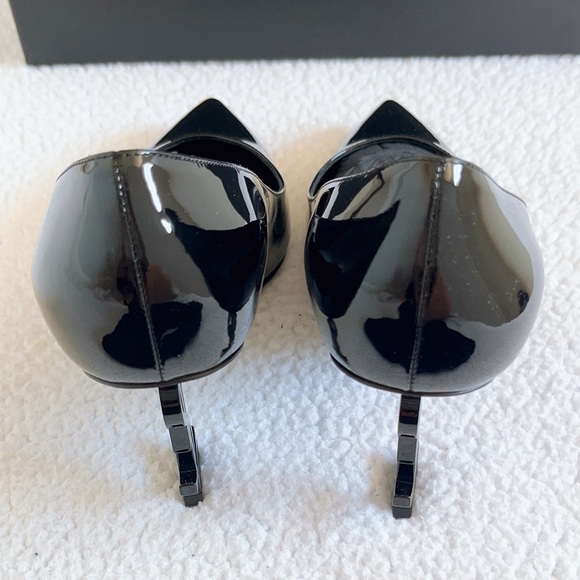 Saint Laurent Black Heels with Logo Heel - Picture 4 of 14